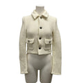 Bottega Veneta Jacket 40 M Ivory Knit Spring Autumn Cotton