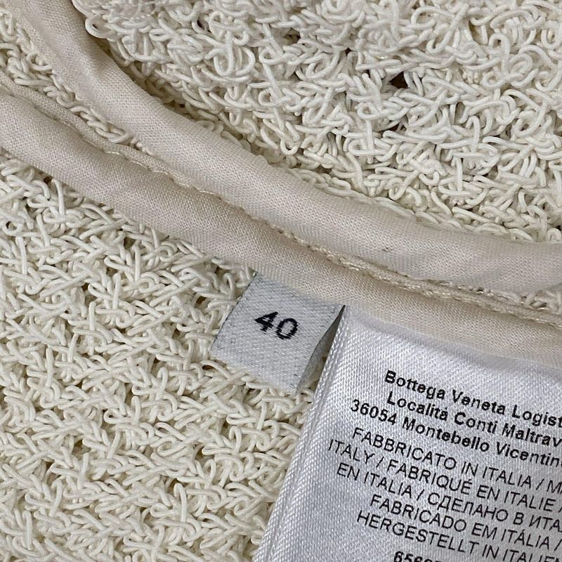 Bottega Veneta Jacket 40 M Ivory Knit Spring Autumn Cotton