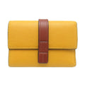 Loewe Trifold Wallet Leather Brown Yellow Greige