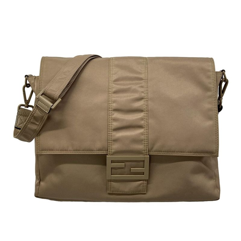 Fendi Shoulder Bag Baguette Messenger Beige