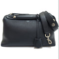 Fendi by the Way Handbag 2-Way Leather Black Silver