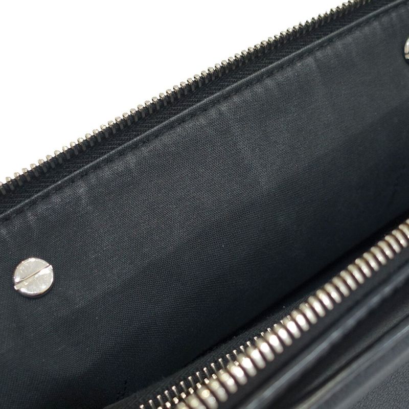 Fendi by the Way Handbag 2-Way Leather Black Silver