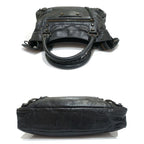 Balenciaga the Town Handbag 2-Way Leather Black Gold