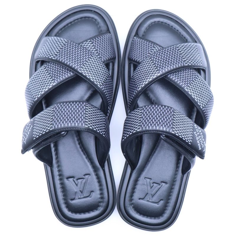 Louis Vuitton Damier Pattern Venice Mule Black