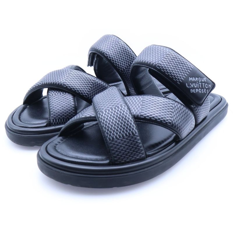 Louis Vuitton Damier Pattern Venice Mule Black