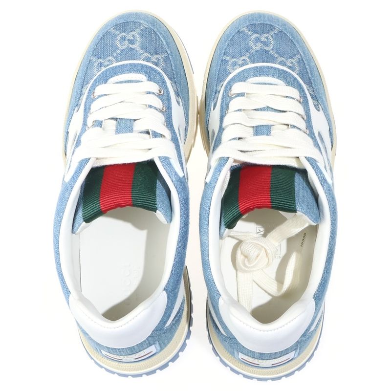 Gucci Reweb Denim Low Cut Sneakers Indigo