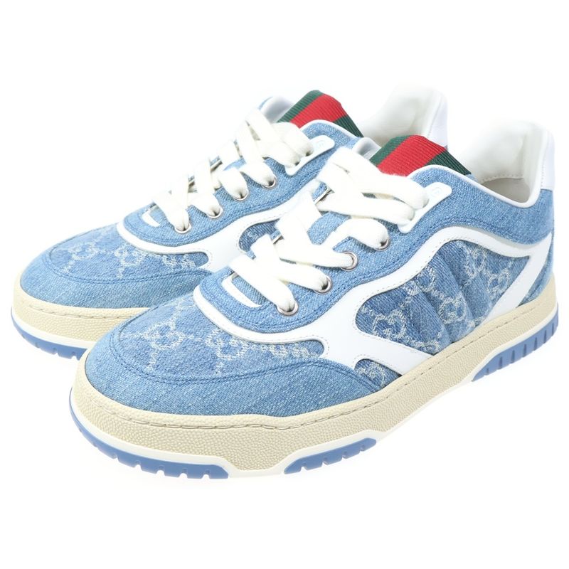 Gucci Reweb Denim Low Cut Sneakers Indigo