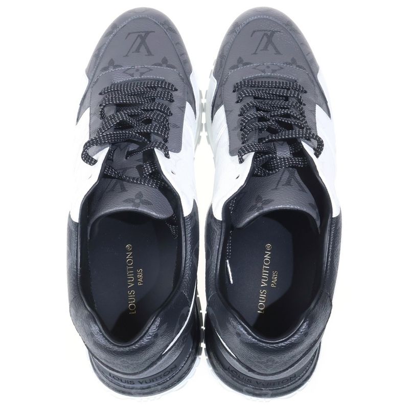Louis Vuitton Run Away Sneakers Monogram Low Cut Black White