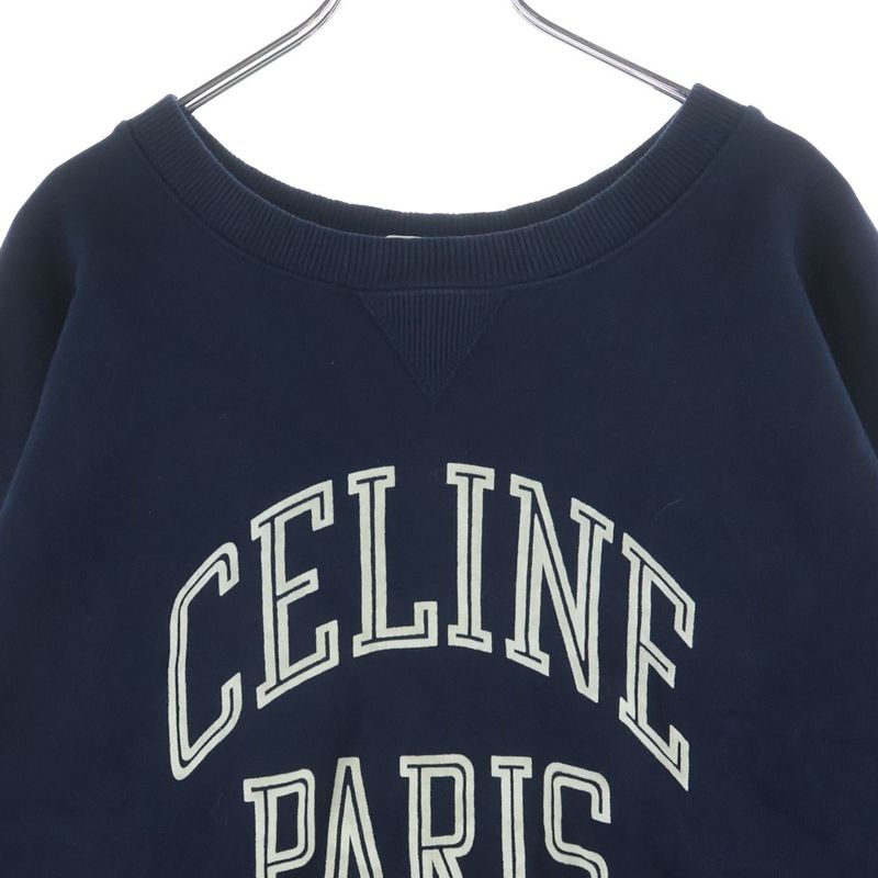 Celine Loose Sweatshirt Front Logo Trainer Navy Sneaker
