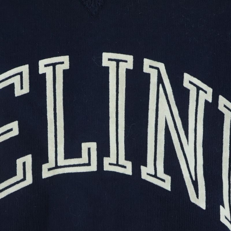 Celine Loose Sweatshirt Front Logo Trainer Navy Sneaker