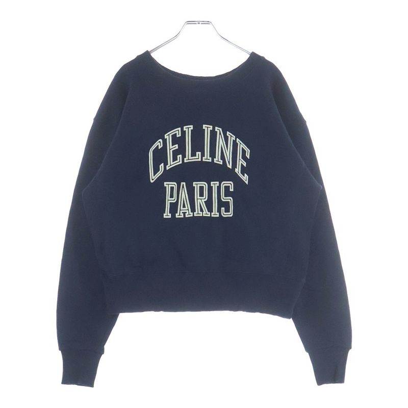 Celine Loose Sweatshirt Front Logo Trainer Navy Sneaker