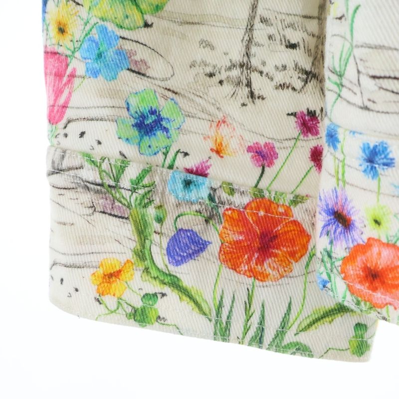 Dior All Over Print Denim Jacket White Multi Kids