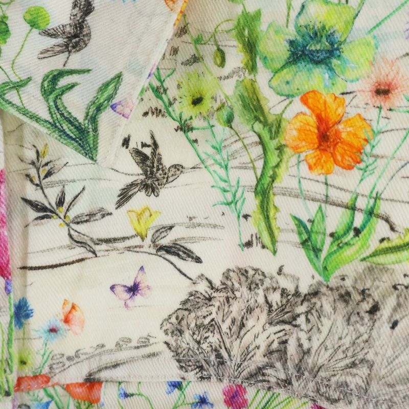 Dior All Over Print Denim Jacket White Multi Kids