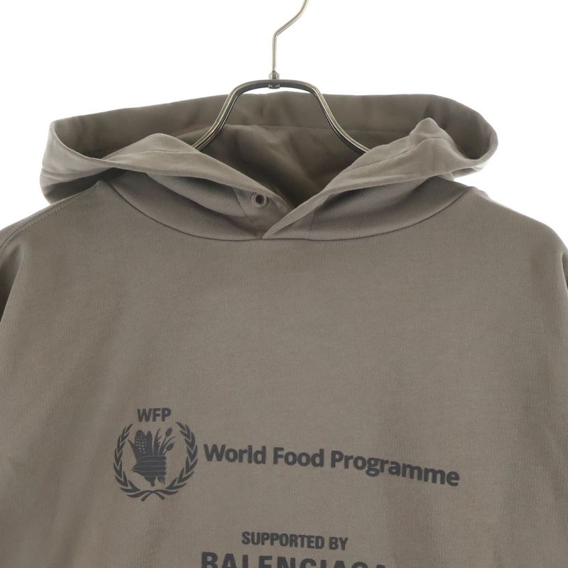 Balenciaga World Food Program Hoodie Logo Print Pullover Sweater