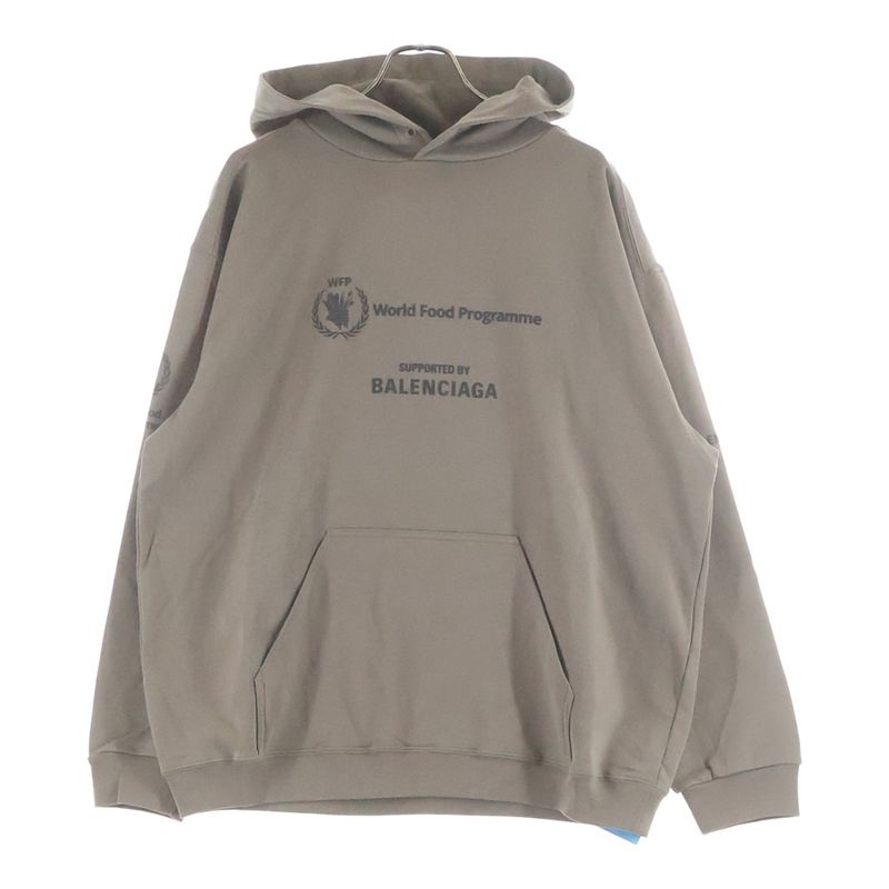 Balenciaga World Food Program Hoodie Logo Print Pullover Sweater