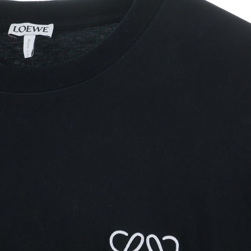 Loewe Anagram Embroidery Short Sleeve T-Shirt Black