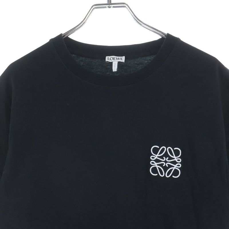 Loewe Anagram Embroidery Short Sleeve T-Shirt Black