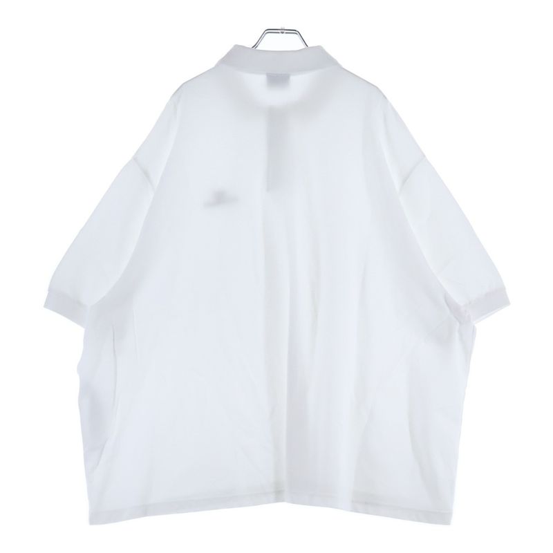 Balenciaga BB Logo Embroidery Oversize Short Sleeve Polo Shirt White