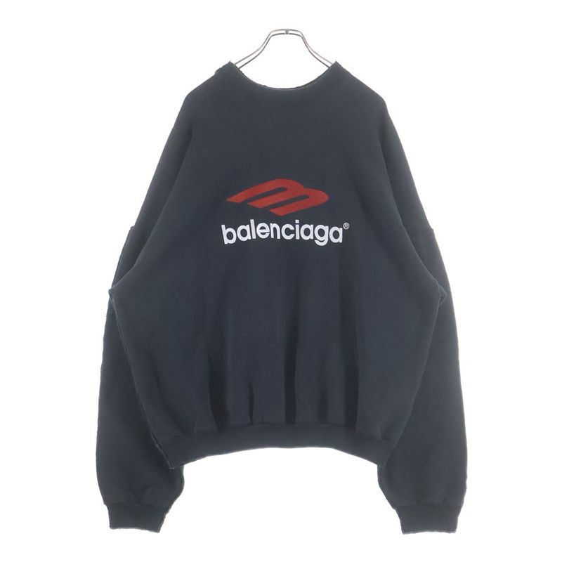 Balenciaga Double Front Crew Tee Pullover Sweatshirt Trainer Sweater