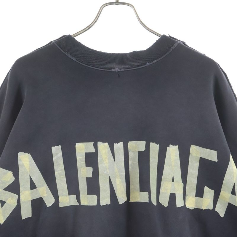 Balenciaga Double Front Crew Tee Pullover Sweatshirt Trainer Sweater