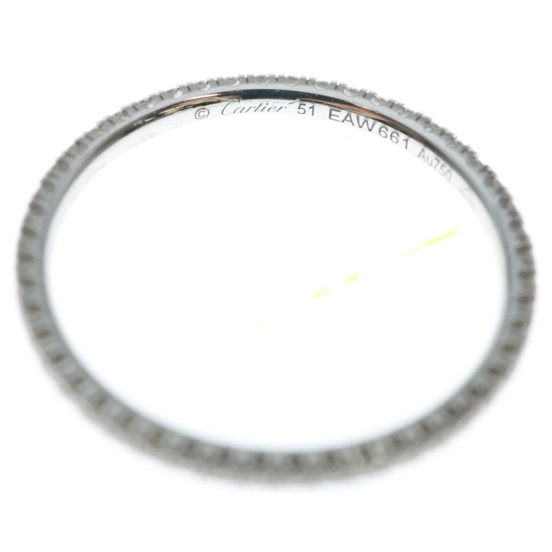 Cartier Etincelle de Full Eternity Diamond Ring White Gold 51