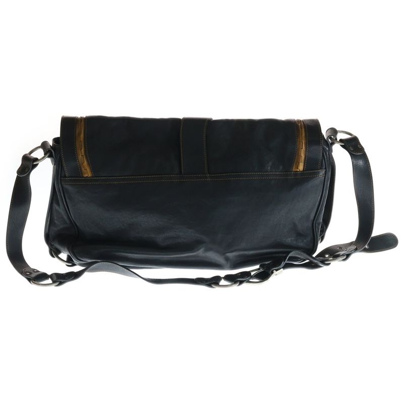 Dior Gaucho Saddle Shoulder Bag Black Leather