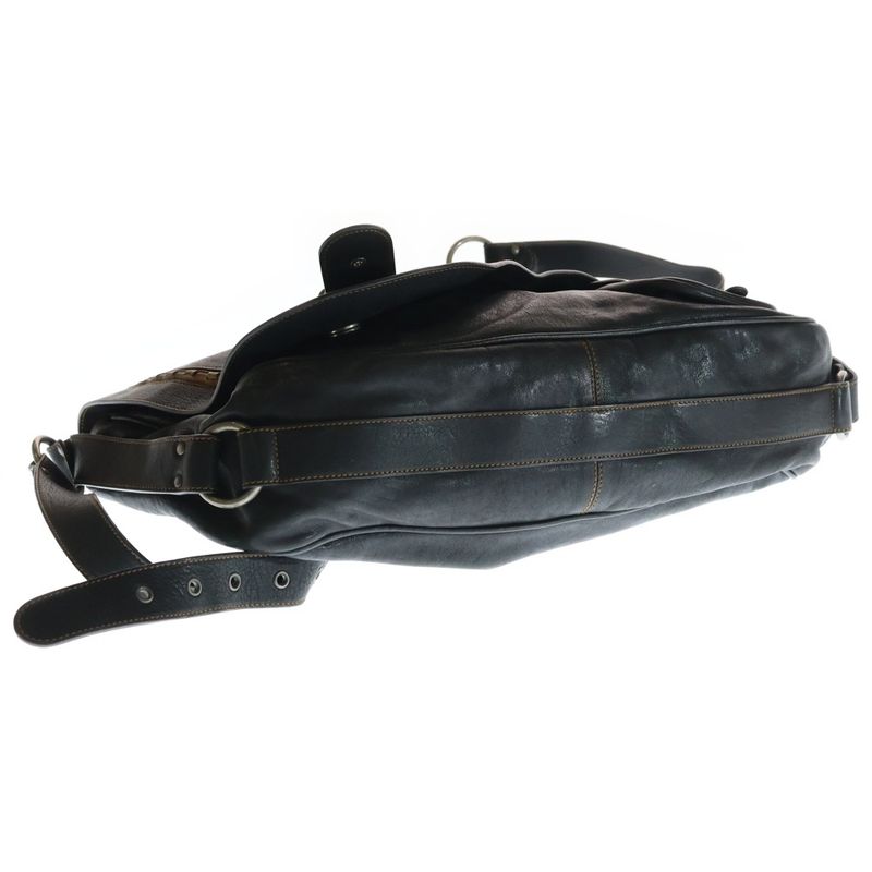 Dior Gaucho Saddle Shoulder Bag Black Leather