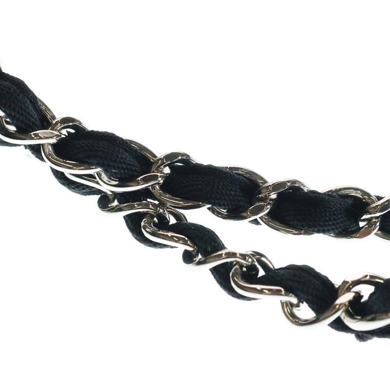 Chanel Deauville PM Shoulder Bag Tote Gray Canvas