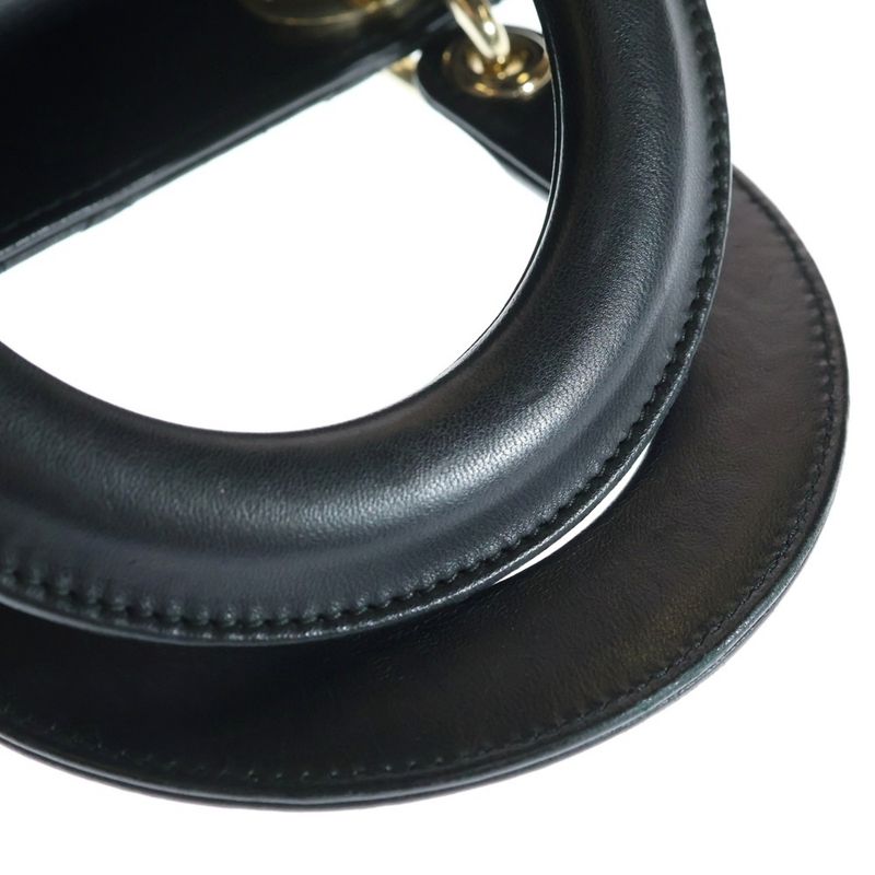 Dior Cannage Myabc Black Small Gold 2-Way Handbag