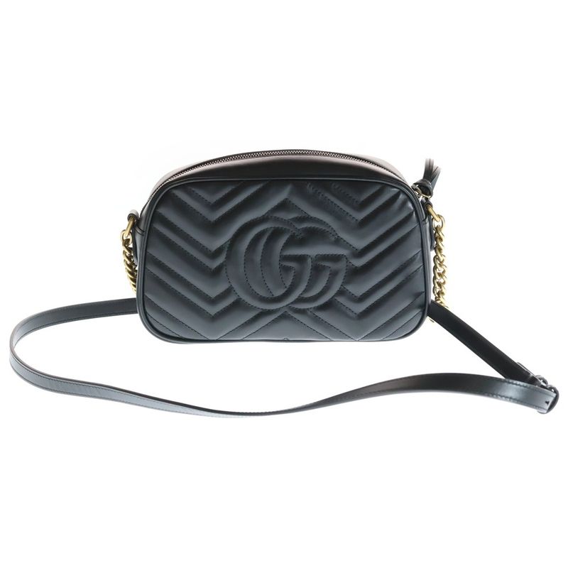 Gucci GG Marmont Leather Small Camera Bag Black