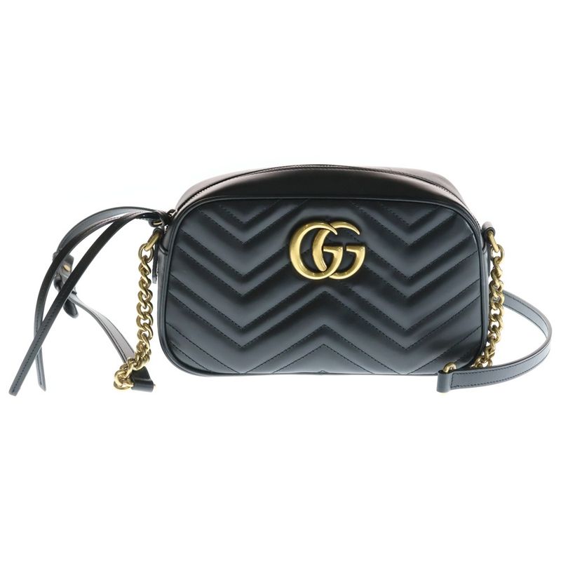 Gucci GG Marmont Leather Small Camera Bag Black
