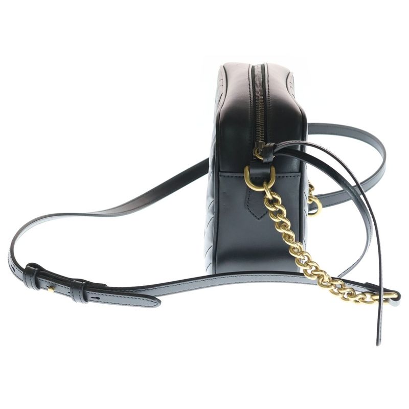 Gucci GG Marmont Leather Small Camera Bag Black