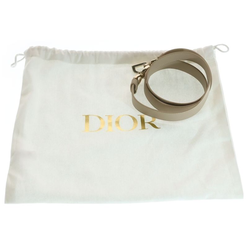 Dior Vertical Nano 2-Way Shoulder Bag Beige Lamb Leather