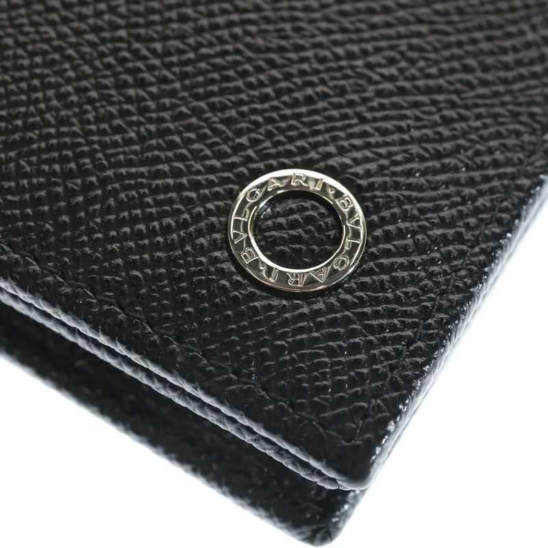 Bvlgari Wallet Black Leather