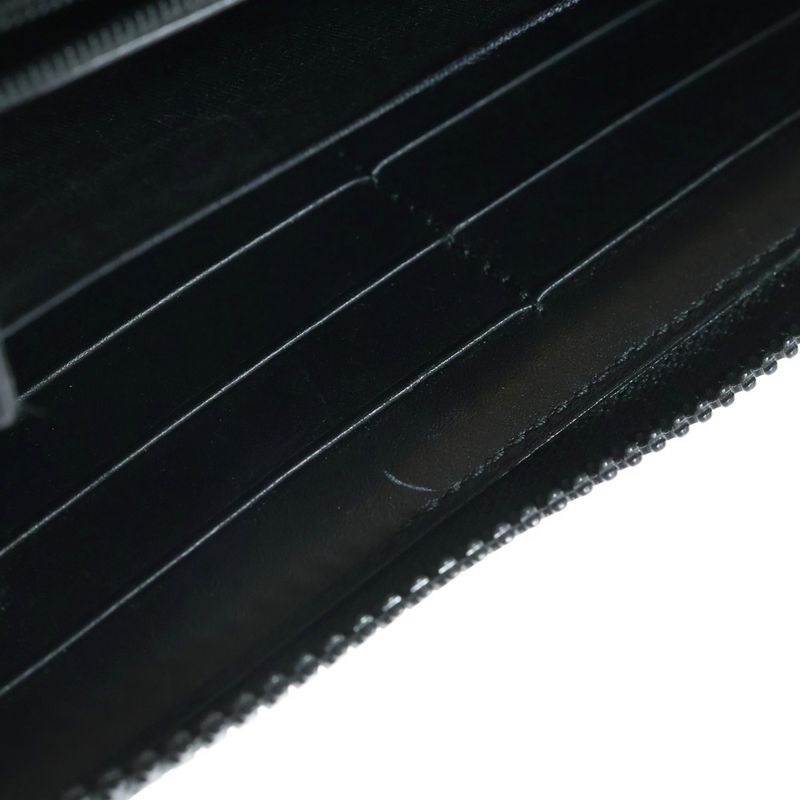 Gucci GG Supreme Zip Around Wallet Beige Green Leather