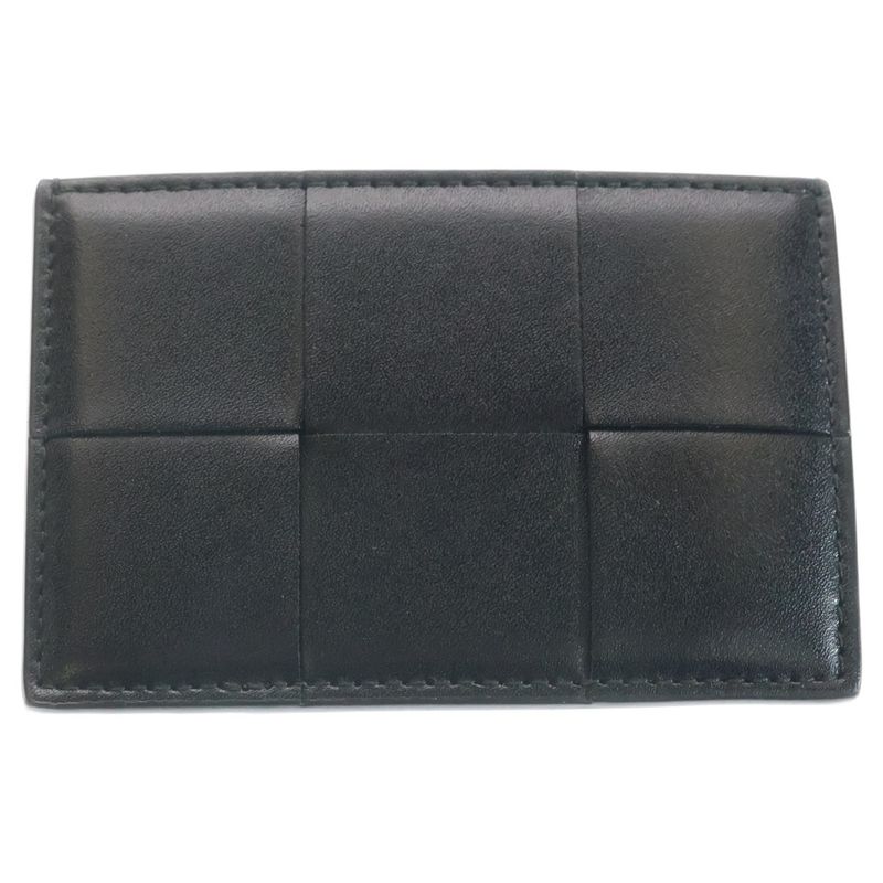 Bottega Veneta Cassette Cles Card Case Business Holder Black Green