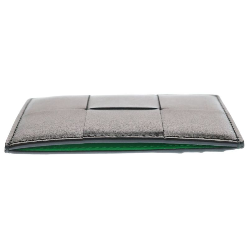 Bottega Veneta Cassette Cles Card Case Business Holder Black Green