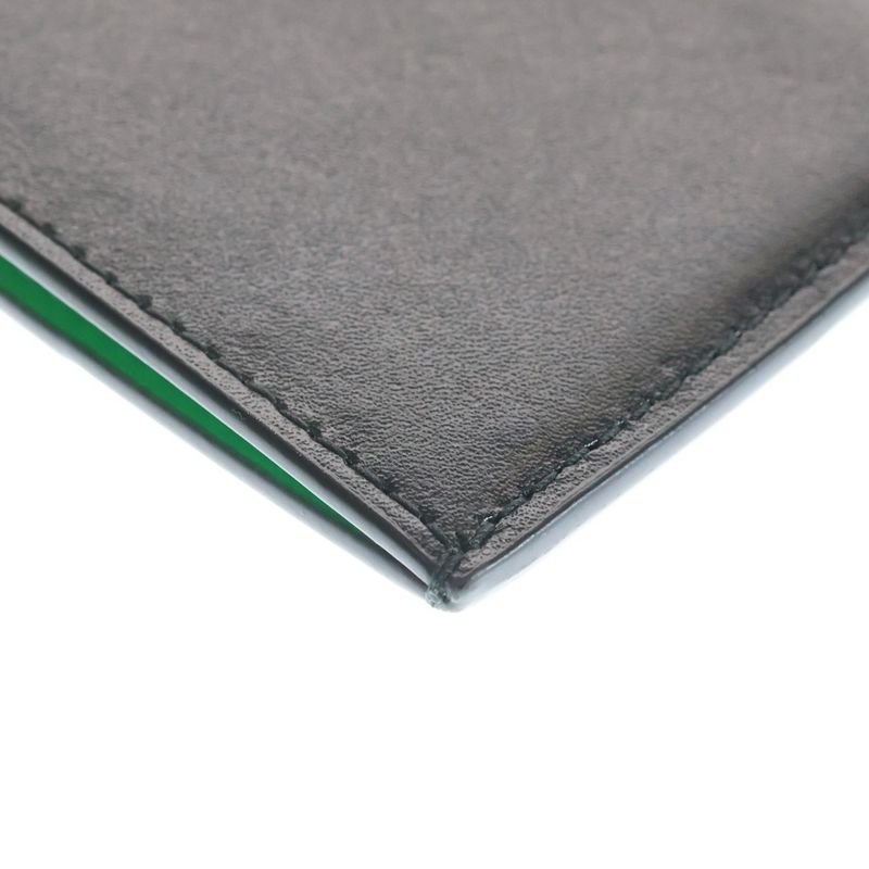 Bottega Veneta Cassette Cles Card Case Business Holder Black Green