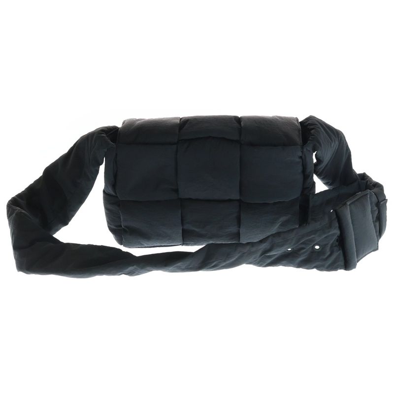 Bottega Veneta Maxi Intrecciato Padded Cassette Nylon Shoulder Bag Black