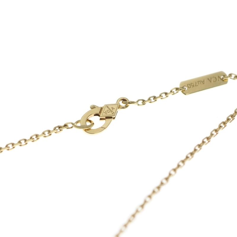 Van Cleef & Arpels Vintage Alhambra Carnelian Necklace 18K Gold