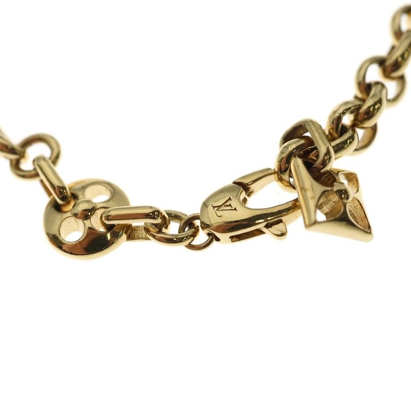 Louis Vuitton Cles Adjustable Lock Chain Bracelet Gold
