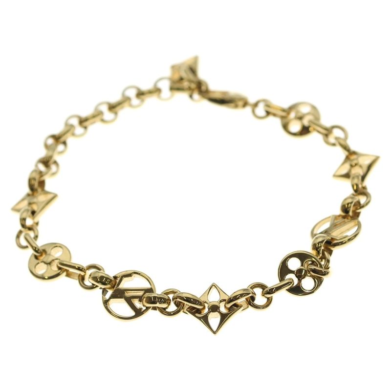 Louis Vuitton Cles Adjustable Lock Chain Bracelet Gold