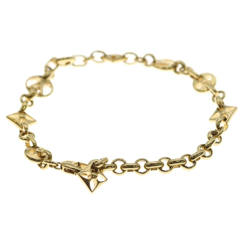 Louis Vuitton Cles Adjustable Lock Chain Bracelet Gold