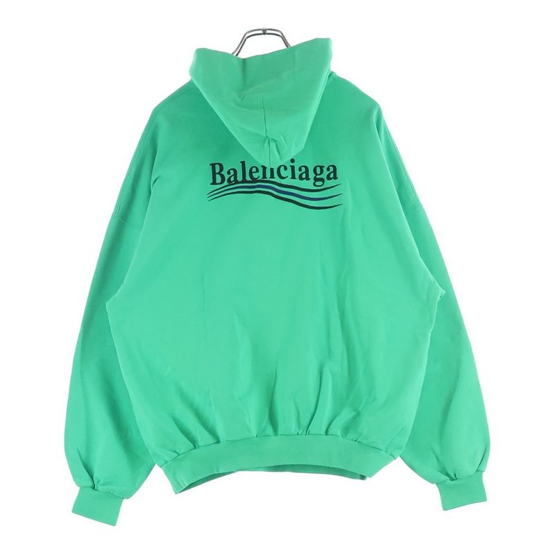 Balenciaga Campaign Logo Pullover Hoodie Green Sweater