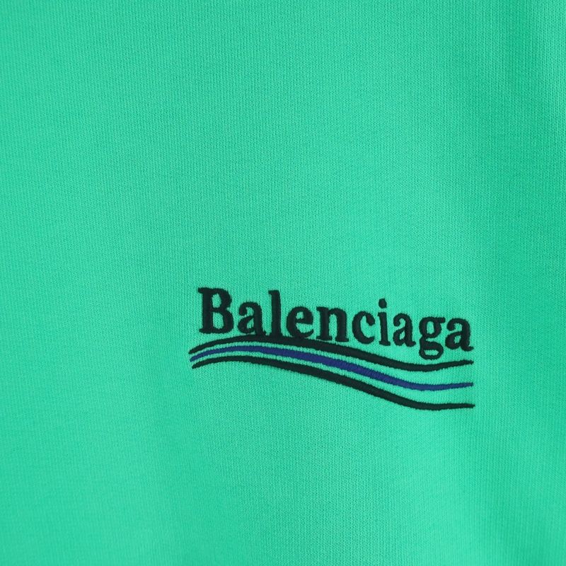 Balenciaga Campaign Logo Pullover Hoodie Green Sweater