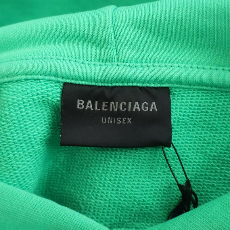 Balenciaga Campaign Logo Pullover Hoodie Green Sweater