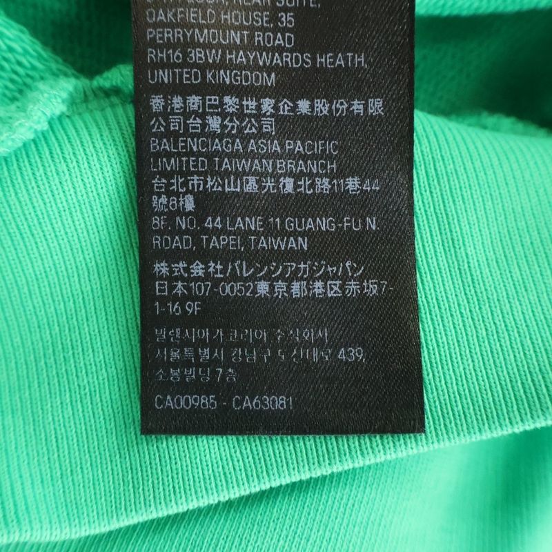 Balenciaga Campaign Logo Pullover Hoodie Green Sweater