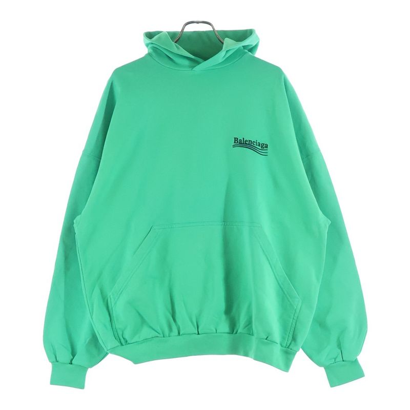 Balenciaga Campaign Logo Pullover Hoodie Green Sweater