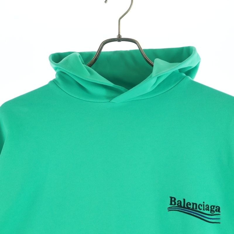Balenciaga Campaign Logo Pullover Hoodie Green Sweater