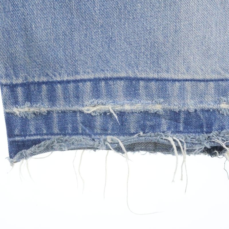 Celine Wesley Jeans West Side Wash Destroy Denim Pants Indigo